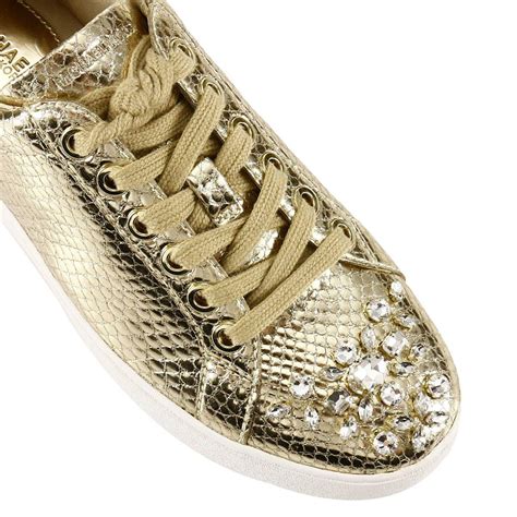 gold michael kors sneakers|michael kors heeled sneakers.